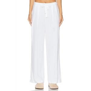 NEW EBERJEY juniors linen blend relaxed pants in off white